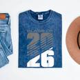 Class Of 2026 High School Senior Graduation Grey Sport Style Mineral Wash Tshirts Mineral Navy