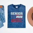 Class Of 2026 Senior Back To School American Flag Graduation Mineral Wash Tshirts Mineral Navy
