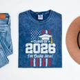 Class Of 2026 Senior Graduation American Flag Senior 2026 Mineral Wash Tshirts Mineral Navy