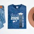 Class Of 2026 Senior 2026 Graduation Decoration Men Senior Mineral Wash Tshirts Mineral Navy