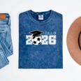 Class Of 2026 Senior 2026 Soccer High School Graduation Mineral Wash Tshirts Mineral Navy