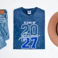 Class Of 2027 Senior 2027 Graduation Mineral Wash Tshirts Mineral Navy
