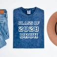 Class Of 2028 Bruh Graduation School Leavers Students Mineral Wash Tshirts Mineral Navy
