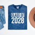 Class Of 2028 Shirt Senior 2028 Graduation Mineral Wash Tshirts Mineral Navy