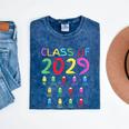 Class Of 2029 Senior Class 2029 Idea Graduation Grow With Me Mineral Wash Tshirts Mineral Navy