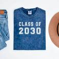 Class Of 2030 High School Graduation Date Kindergarten Shirt Mineral Wash Tshirts Mineral Navy