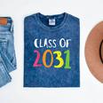 Class Of 2031 Kindergarten Graduation Back To School T-Shirt Mineral Wash Tshirts Mineral Navy