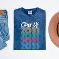 Class Of 2031 Kindergarten Graduation T Shirt Mineral Wash Tshirts Mineral Navy