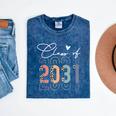 Class Of 2031 School College Retro Graduation Vintage Grad Mineral Wash Tshirts Mineral Navy
