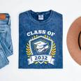 Class Of 2032 Class Of 2032 Graduation T-Shirt Mineral Wash Tshirts Mineral Navy