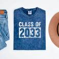 Class Of 2033 Future Graduation Mineral Wash Tshirts Mineral Navy