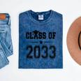 Class Of 2033 Shirt Graduation Mineral Wash Tshirts Mineral Navy
