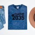 Class Of 2035 First Day Of School Graduation Mineral Wash Tshirts Mineral Navy