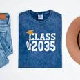 Class Of 2035 Grow With Me Boy Girl First Day Of Graduation Mineral Wash Tshirts Mineral Navy