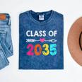 Class Of 2035 Kindergarten Pre K Grow With Me Graduation Mineral Wash Tshirts Mineral Navy