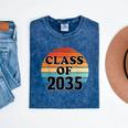 Class Of 2035 Senior Graduate Retro Graduation Mineral Wash Tshirts Mineral Navy