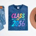 Class Of 2036 First Day Kindergarten Grow With Me Graduation Mineral Wash Tshirts Mineral Navy