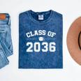 Class Of 2036 Grow With Me First Day Of School Graduation Mineral Wash Tshirts Mineral Navy
