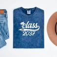 Class Of 2037 First Day Of School Graduation Grow With Me Mineral Wash Tshirts Mineral Navy