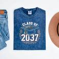 Class Of 2037 Graduation Mineral Wash Tshirts Mineral Navy