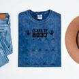 Class Of 2037 Handprint Grow With Me Pre-k Graduation Mineral Wash Tshirts Mineral Navy