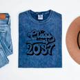 Class Of 2037 Senior Retro 2037 Grad Graduate Graduation Mineral Wash Tshirts Mineral Navy