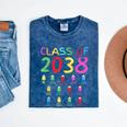Class Of 2038 Senior Class 2038 Idea Graduation Grow With Me Mineral Wash Tshirts Mineral Navy
