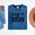Class Of 2039 Grow With Me First Day Of School Graduation Mineral Wash Tshirts Mineral Navy