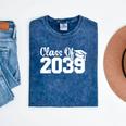 Class Of 2039 Senior 2039 Kindergarten To Graduation Mineral Wash Tshirts Mineral Navy