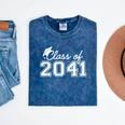Class Of 2041 Grow With Me Graduation First Day Of School Mineral Wash Tshirts Mineral Navy