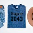 Class Of 2043 Grow With Me Graduation First Day Of School Mineral Wash Tshirts Mineral Navy