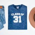 Class Of 31 2031 School Tee Shirt Graduation Class Party Mineral Wash Tshirts Mineral Navy