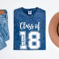 Class Of Two Thousand 18 Shirt Graduation T-Shirt Mineral Wash Tshirts Mineral Navy