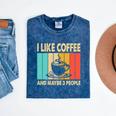 I Like Coffee And Maybe 3 People Introvert Anti-Social Mineral Wash Tshirts Mineral Navy