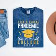 College 2021 Degree Graduation Graduate Mineral Wash Tshirts Mineral Navy