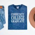 Community College Graduate- Makes a Great Graduation Mineral Wash Tshirts Mineral Navy