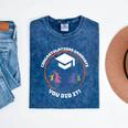 Congratulations Graduate You Did It Class Of 2024 Graduation Mineral Wash Tshirts Mineral Navy