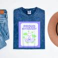 Cool Fun Cute Proud Introvert Cat Character For Men Women Mineral Wash Tshirts Mineral Navy
