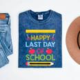 Cool Stylish Happy Last Day Of School Shirt Graduation Mineral Wash Tshirts Mineral Navy