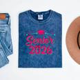 Coquette Pink Bow Senior 2026 Class Of Graduation Mineral Wash Tshirts Mineral Navy
