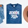 Coquette Senior-Class Of 2026 Preppy Graduation Graduate Mineral Wash Tshirts Mineral Navy