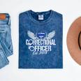Corrections Officer 2018 Graduation Silver Line T-Shirt Mineral Wash Tshirts Mineral Navy
