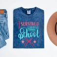 Cosmetology Graduation Tee I Survived Cosmetology School Mineral Wash Tshirts Mineral Navy