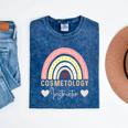 Cosmetology Instructor Cosmetologist Graduation Rainbow Mineral Wash Tshirts Mineral Navy