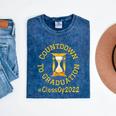 Countdown To Graduation Hourglass Senior Class Of 2022 Mineral Wash Tshirts Mineral Navy