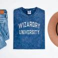 Crazy Antisocial WIZARDRY UNIVERSITY Introvert Don't Call Me Mineral Wash Tshirts Mineral Navy