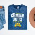 Criminal Justice Degree Graduation Senior Celebration Grad Mineral Wash Tshirts Mineral Navy