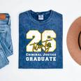Criminal Justice Graduate Graduated Class Of 2026 Graduation Premium Mineral Wash Tshirts Mineral Navy