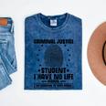 Criminal Justice School Degree Graduation Day Student Mineral Wash Tshirts Mineral Navy