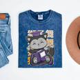 Cute Anime Fox Graduate Of A Class For Graduation Mineral Wash Tshirts Mineral Navy